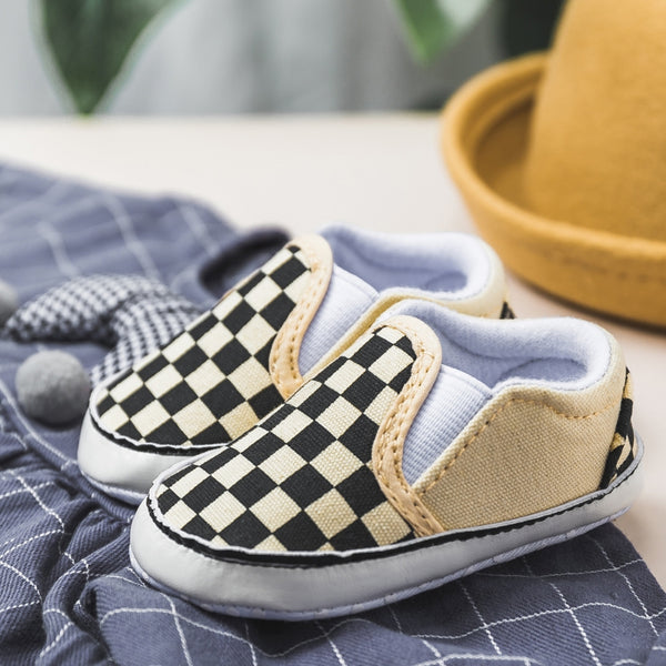 6 to 12 Months Baby Boys & Girls Cotton Anti-Slip Sneaker Shoes,Infant Slip On Booties (Beige)-BT4604