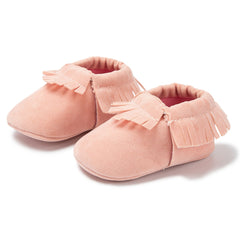 6 to 12 Months Baby Boys & Girls Synthetic Leather Belly Shoes,Infant Non Slip Booties (Pink)-BT4622