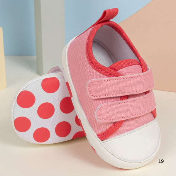 6 To 12 Months Newborn Baby Girls Belly Shoe Anti-Slip Sandal Booties (Red)-BT4621