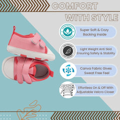6 to 12 Months Baby Boys & Girls Shoes,Infant Non Slip Booties (Pink)-BT4631