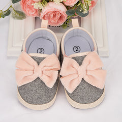 6 to 12 Months Baby Boys & Girls Canvas Shoes,Infant Non Slip Sole Slip-On Booties (Grey)-BT4652
