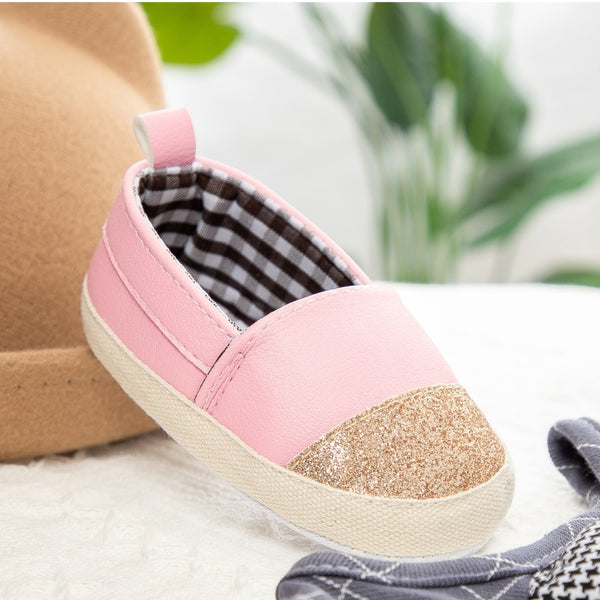 6 to 12 Months Baby Shoes,Infant Non Slip Soft Sole Loafer, Slip On Booties (Pink)-BT4656