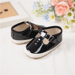 6 to 12 Months Baby Girls Shoes,Infant Non Slip Soft Sole Sneakers, Velcro Booties (Black)-BT4659