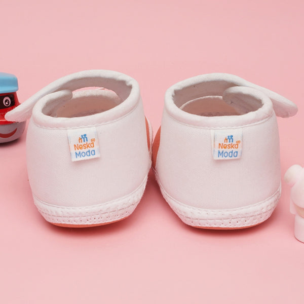 6 To 12 Months Baby Girls & Baby Boys Soft Cotton Cute Butterfly Booties (Light Pink)-BT4714