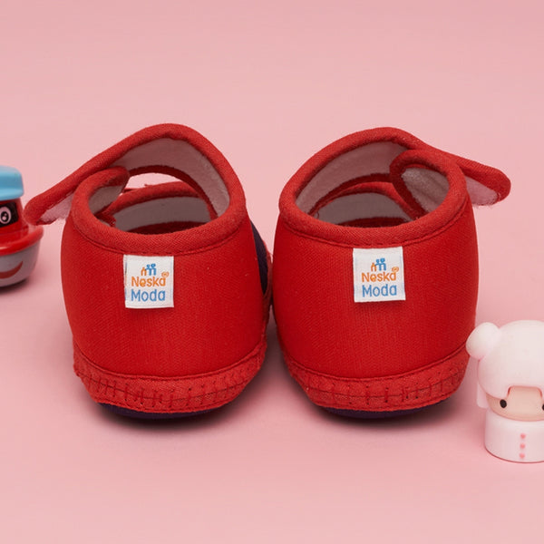 6 To 12 Months Baby Girls & Baby Boys Soft Cotton Cute Butterfly Booties (Red,Navy Blue)-BT4719