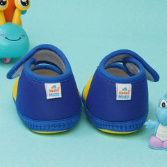 6 To 12 Months Baby Girls Soft Cotton Cute Butterfly Booties (Blue,Yellow)