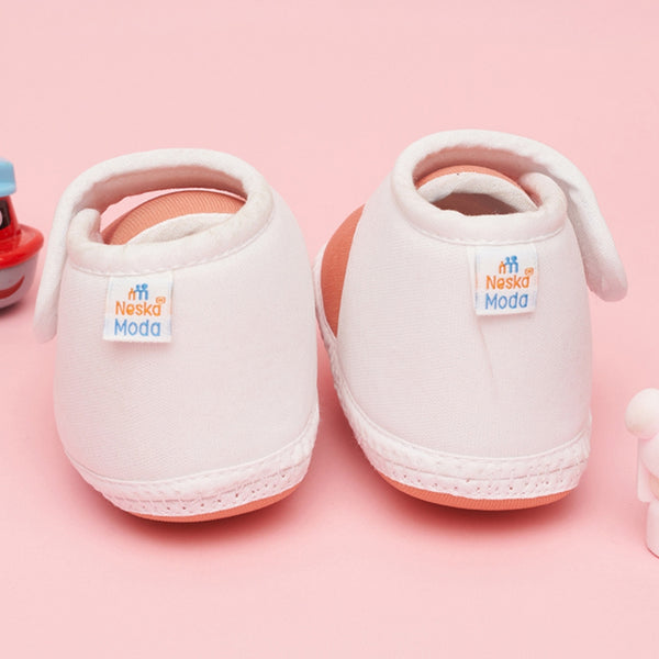 6 To 12 Months Baby Boys & Baby Girls Cute Soft Cotton Pre-Walker Sports Booties (Pink)-BT4728