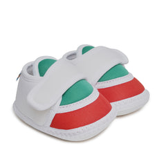 6 To 12 Months Pack Of 1 Baby Boys & Baby Girls Cotton Booties (White,Red,Green)-BT4739