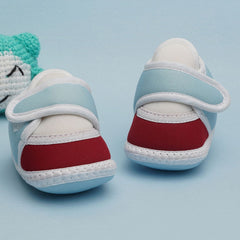 6 To 12 Months Pack Of 1 Baby Boys & Baby Girls Cotton Booties (White,Maroon)-BT4743