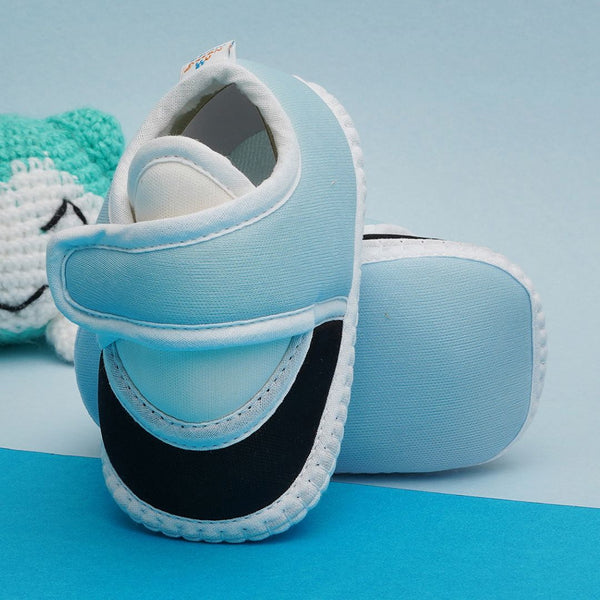 6 To 12 Months Pack Of 1 Baby Boys & Baby Girls Cotton Booties (White,Blue,Black)-BT4745