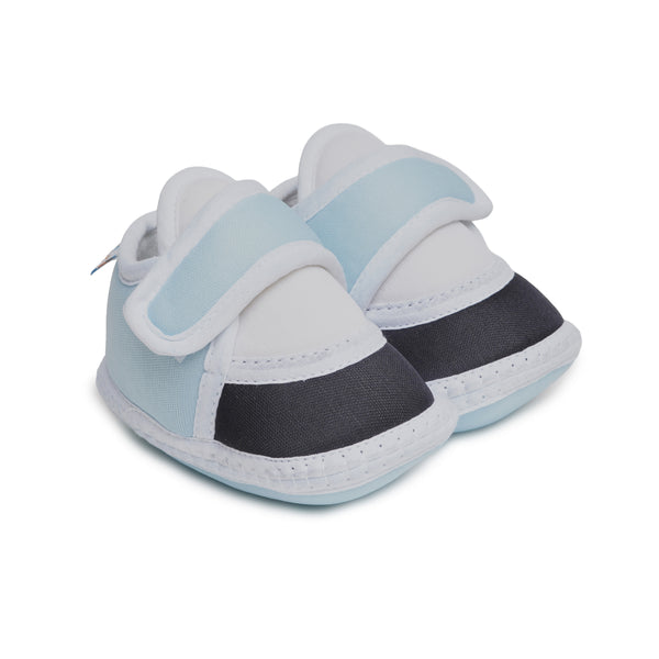 6 To 12 Months Pack Of 1 Baby Boys & Baby Girls Cotton Booties (White,Blue,Black)-BT4745
