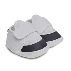 6 To 12 Months Pack Of 1 Baby Boys & Baby Girls Cotton Booties (White,Black)-BT4746