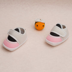 6 To 12 Months Pack Of 1 Baby Boys & Baby Girls Cotton Booties (White,Black,Pink)-BT4753