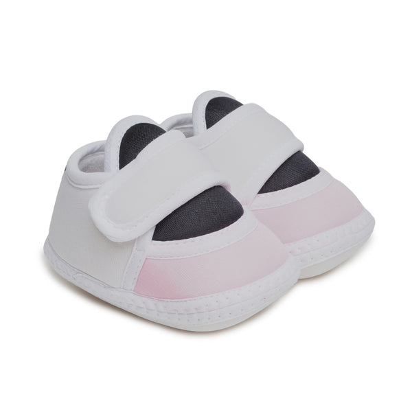 6 To 12 Months Pack Of 1 Baby Boys & Baby Girls Cotton Booties (White,Black,Pink)-BT4753