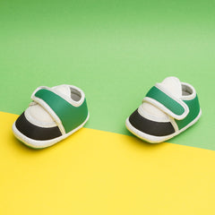 6 To 12 Months Pack Of 1 Baby Boys & Baby Girls Cotton Booties (White,Green,Black)-BT4755