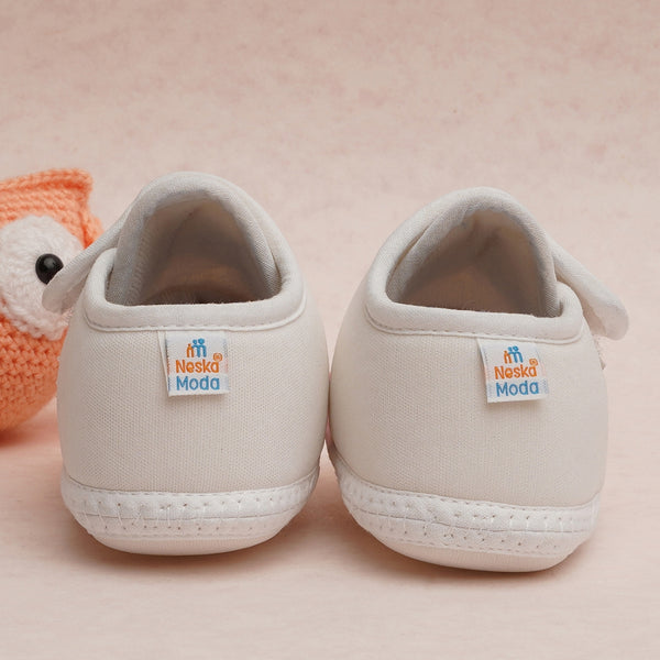 6 To 12 Months Pack Of 1 Baby Boys & Baby Girls Cotton Booties (White,Pink,Red)-BT4759