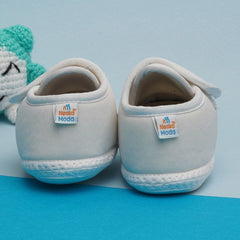 6 To 12 Months Pack Of 1 Baby Boys & Baby Girls Cotton Booties (White,Blue)-BT4763