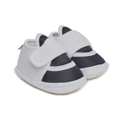 6 To 12 Months Pack Of 1 Baby Boys & Baby Girls Cotton Booties (White,Black)-BT4764