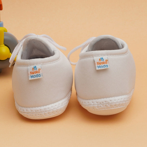 6 To 12 Months Pack Of 1 Baby Boys & Baby Girls Cotton Booties (White,Black)-BT4766