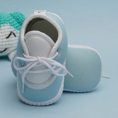 6 To 12 Months Pack Of 1 Baby Boys & Baby Girls Cotton Kids Shoe/Booties (Blue)-BT4769