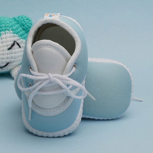 6 To 12 Months Pack Of 1 Baby Boys & Baby Girls Cotton Kids Shoe/Booties (Blue)-BT4769