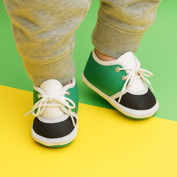 6 To 12 Months Pack Of 1 Baby Boys & Baby Girls Cotton Booties (White,Green,Black)-BT4771