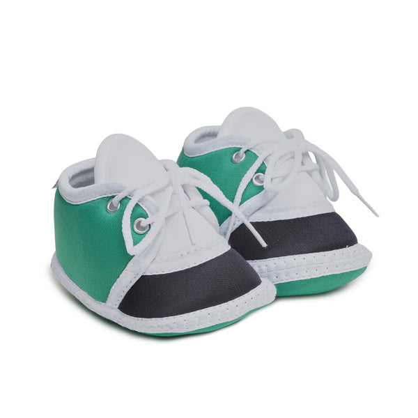 6 To 12 Months Pack Of 1 Baby Boys & Baby Girls Cotton Booties (White,Green,Black)-BT4771