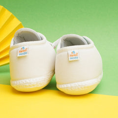 6 To 12 Months Pack Of 1 Baby Boys & Baby Girls Cotton Booties (White,Green,Red)-BT4772