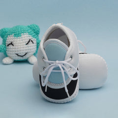 6 To 12 Months Pack Of 1 Baby Boys & Baby Girls Cotton Booties (White,Blue,Black)-BT4775