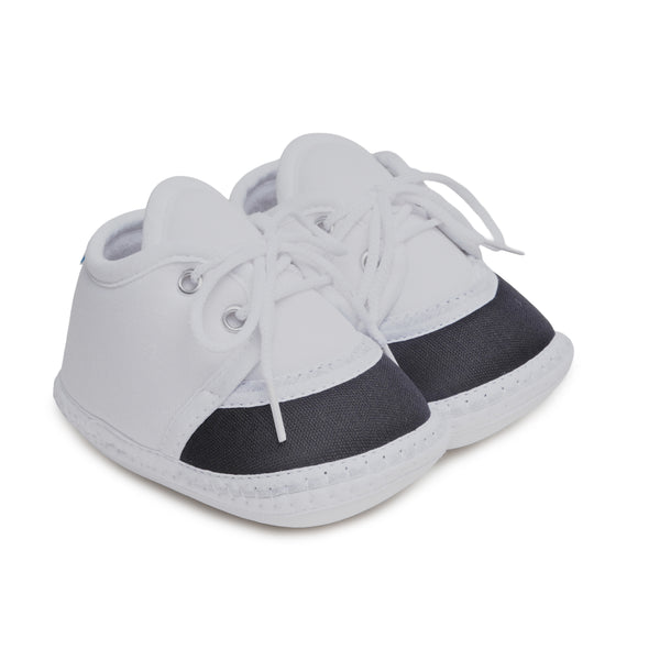 6 To 12 Months Pack Of 1 Baby Boys & Baby Girls Cotton Booties (White,Black)-BT4777