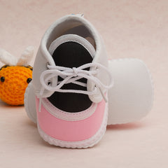 6 To 12 Months Pack Of 1 Baby Boys & Baby Girls Cotton Booties (White,Black,Pink)-BT4779