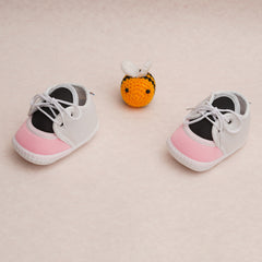6 To 12 Months Pack Of 1 Baby Boys & Baby Girls Cotton Booties (White,Black,Pink)-BT4779