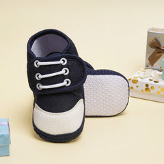 0 To 12 Months Baby Cotton Denim Booties