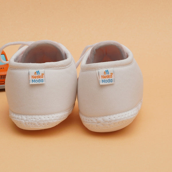 6 To 12 Months Pack Of 1 Baby Boys & Baby Girls Cotton Booties (White,Orange,Red)-BT4781