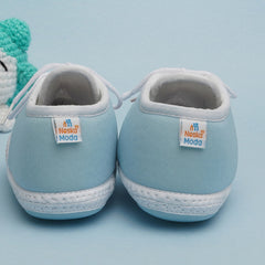 6 To 12 Months Pack Of 1 Baby Boys & Girls Cotton Booties (White,Blue,Maroon)-BT4786