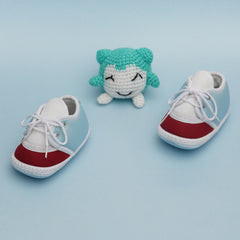 6 To 12 Months Pack Of 1 Baby Boys & Girls Cotton Booties (White,Blue,Maroon)-BT4786