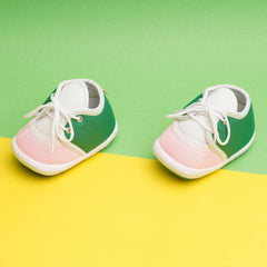 6 To 12 Months Pack Of 1 Baby Boys & Baby Girls Cotton Booties (White,Green,Pink)-BT4788