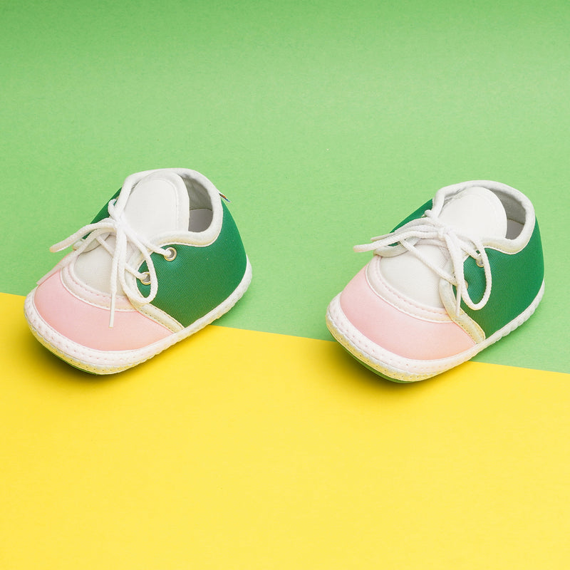 6 To 12 Months Pack Of 1 Baby Boys & Baby Girls Cotton Booties (White,Green,Pink)-BT4788