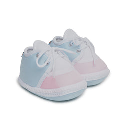 6 To 12 Months Pack Of 1 Baby Boys & Baby Girls Cotton Booties (White,Blue,Pink)-BT4793