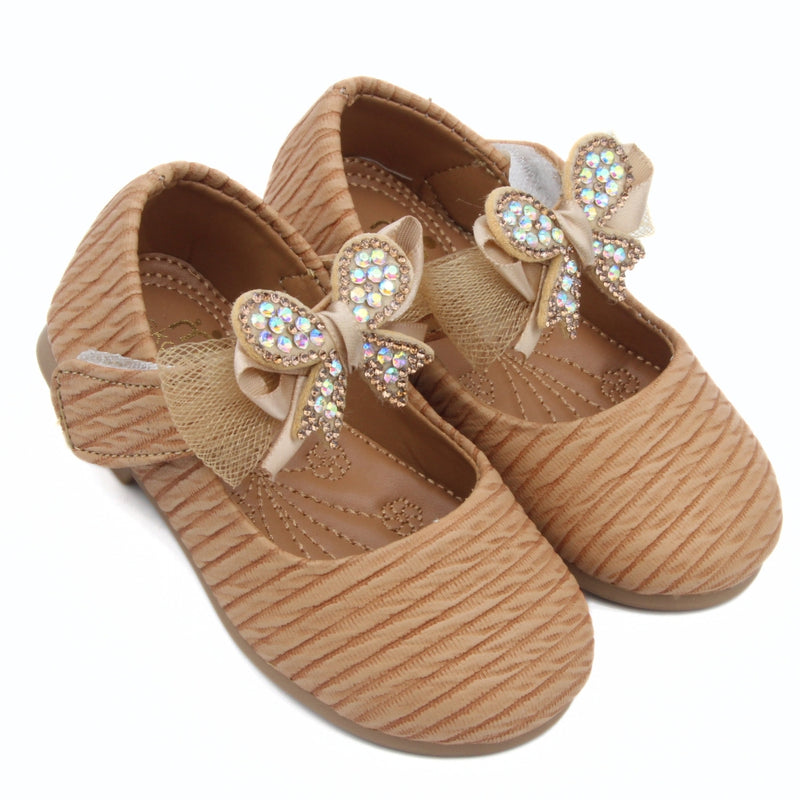 Synthetic Leather Ballerinas/Belly Sandal/Booties for Girls (Brown)-BT4795