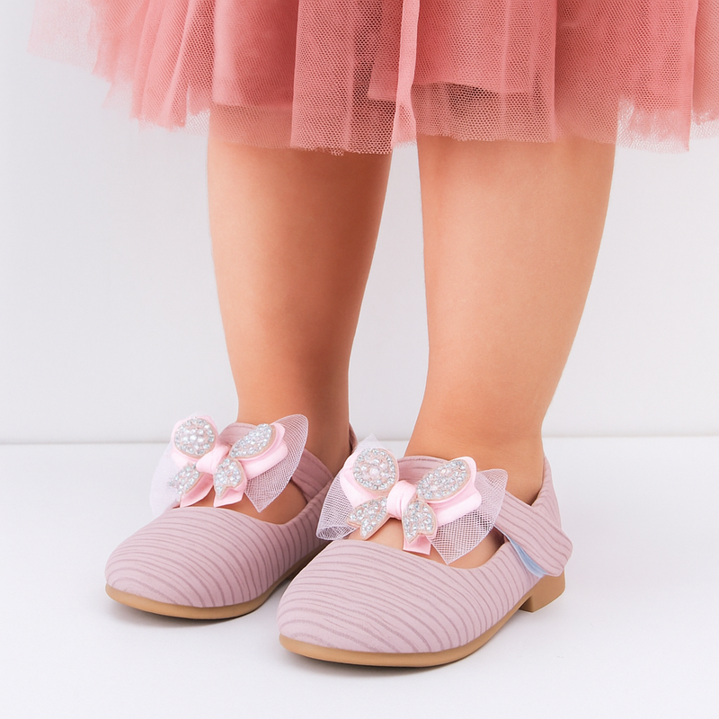 Synthetic Leather Ballerinas/Belly Sandal/Booties for Girls (Pink)-BT4798