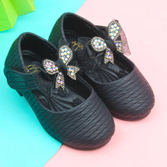 Synthetic Leather Ballerinas/Belly Sandal/Booties for Girls (Black)-BT4801
