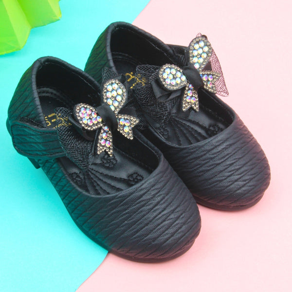 Synthetic Leather Ballerinas/Belly Sandal/Booties for Girls (Black)-BT4801