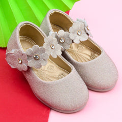 Synthetic Leather Ballerinas/Belly Sandal/Booties for Girls (Beige)-BT4804