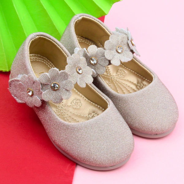Synthetic Leather Ballerinas/Belly Sandal/Booties for Girls (Beige)-BT4804