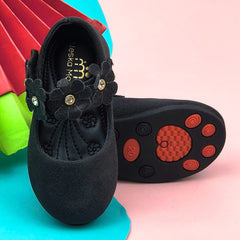 Synthetic Leather Ballerinas/Belly Sandal/Booties for Girls (Black)-BT4813