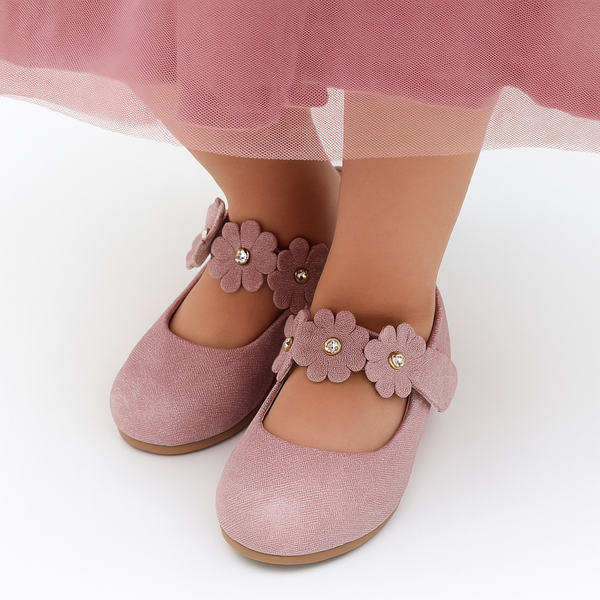 Synthetic Leather Ballerinas/Belly Sandal/Booties for Girls (Pink)-BT4816