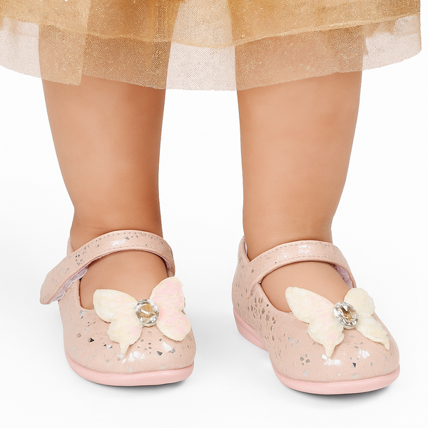 Synthetic Leather Ballerinas/Belly Sandal/Booties for Girls (Pink)-BT4822