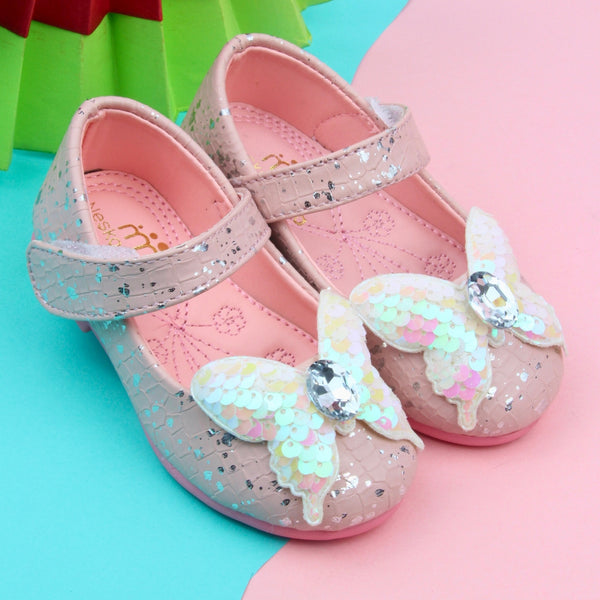 Synthetic Leather Ballerinas/Belly Sandal/Booties for Girls (Pink)-BT4822
