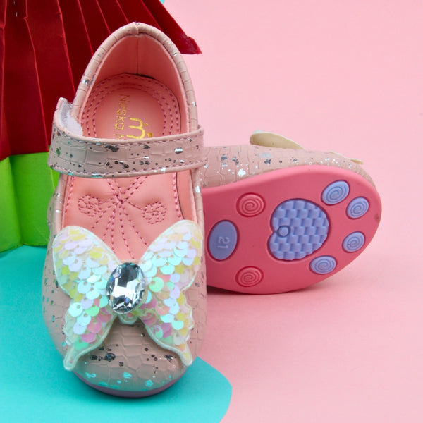 Synthetic Leather Ballerinas/Belly Sandal/Booties for Girls (Pink)-BT4822